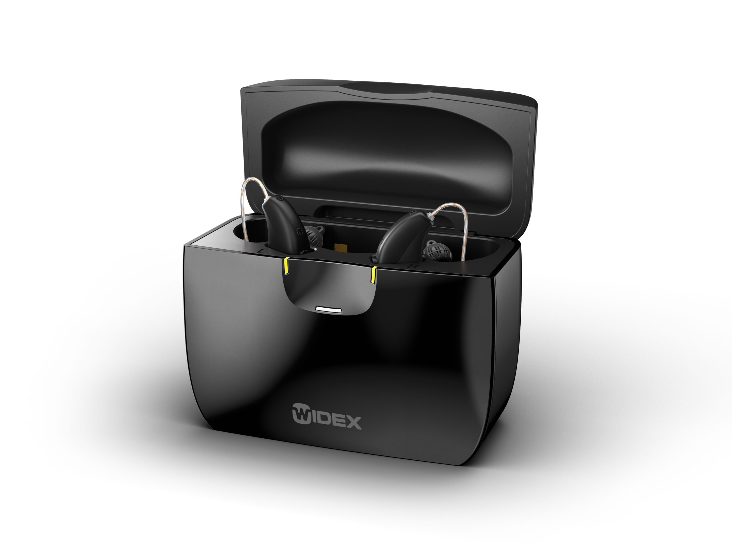 Hearing aids in box